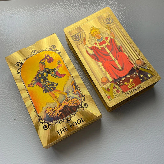 Russian Golden Tarot Cards โ Classic 78-Card Divination Deck with Guide Book