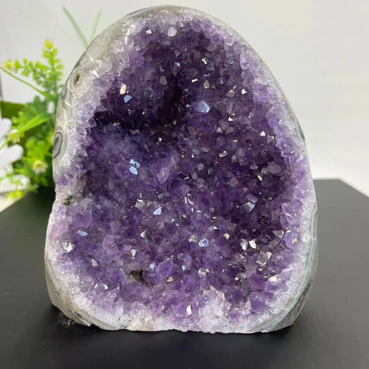 Natural Amethyst Crystal Cluster โ Raw Geode from Uruguay for Home Decor & Spiritual Healing
