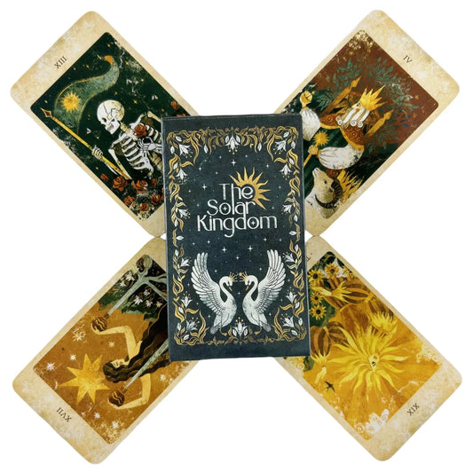 86 Card Mystical Solar Kingdom Tarot Cards โ Portable Fortune Telling Deck for Beginners & Collectors
